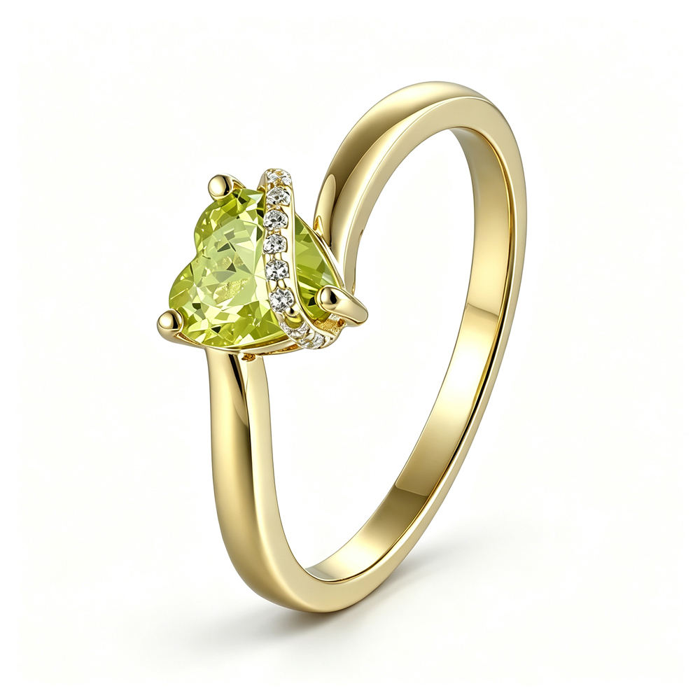 Heart Zircon Ring