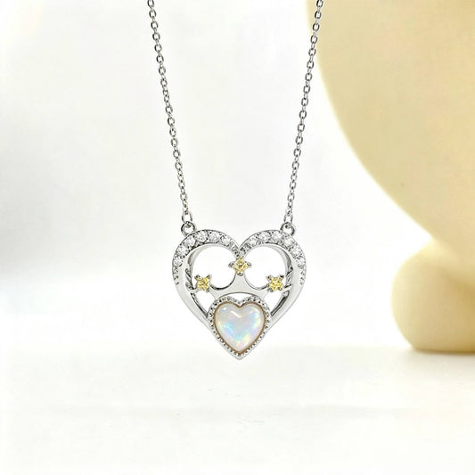 Opal Heart Necklace