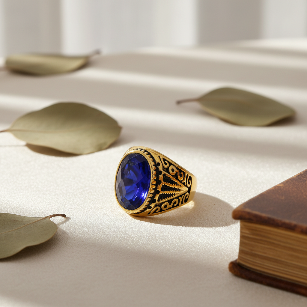 Blue Signet Ring