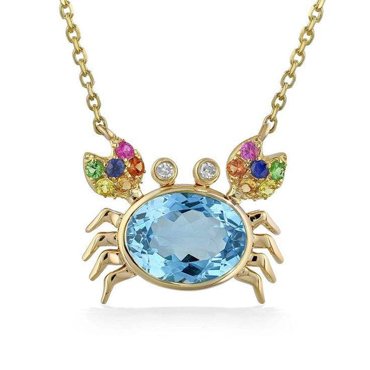 Blue Crab Necklace