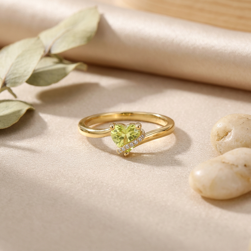 Heart Zircon Ring